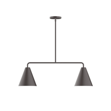 Montclair Light Works MSG420-57-L10 - 2-Light Jynx Linear LED Pendant, Bronze Matte
