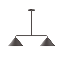 Montclair Light Works MSG422-57 - 2-Light Pinnacle Linear Pendant, Bronze Matte