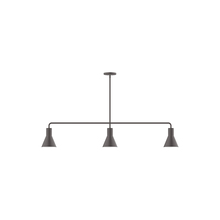 Montclair Light Works MSN436-57 - 3-Light Axis Linear Pendant, Bronze Matte