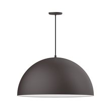 Montclair Light Works PEB230-57-44-C11 - 30" XL Choices Shallow Dome Shade, medium base, Gray & Yellow Dot Fabric Cord w/ canopy