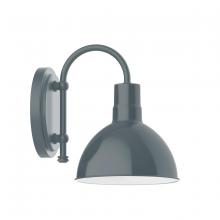 Montclair Light Works SCB114-40 - 8" Deep Bowl shade, wall mount sconce, Slate Gray