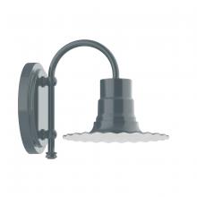 Montclair Light Works SCB157-40 - 8" Radial shade, wall mount sconce, Slate Gray