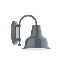 Montclair Light Works SCB180-40-W08 - 8" Warehouse shade, wall mount sconce with wire grill, Slate Gray