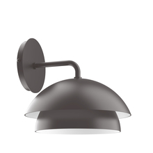 Montclair Light Works SCJX445-G15-57 - 10" Nest Wall Sconce with 6 inch white opal glass globe,, Bronze Matte