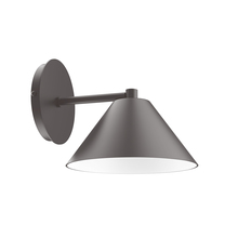 Montclair Light Works SCK421-57 - 8" Pinnacle Wall Sconce, Bronze Matte