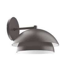 Montclair Light Works SCKX445-G15-57 - 10" Nest Wall Sconce with 6 inch white opal glass globe,, Bronze Matte