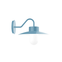 Montclair Light Works SCL042-54 - Gambler 12" Wall Sconce, frosted glass jar, Light Blue