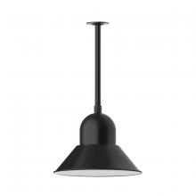 Montclair Light Works STB125-41-T36 - 16" Prima, stem mount with canopy, Black