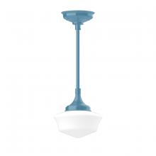 Montclair Light Works STC021-54-H36 - 12" Schoolhouse glass, 1/2" x 36" stem and canopy, Light Blue