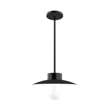 Montclair Light Works STG042-57 - Gambler 12" Pendant Stem Hung, frosted glass jar, Bronze Matte