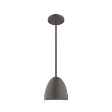 Montclair Light Works STG417-57 - 6" Jill Stem Hung Pendant, Bronze Matte