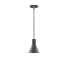 Montclair Light Works STG436-57 - 6" Flare Stem Hung Pendant, Bronze Matte