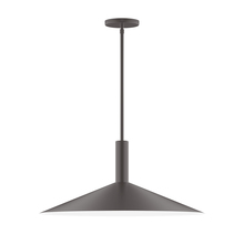 Montclair Light Works STGX478-57 - 24" Zing Stem Hung Pendant, Bronze Matte