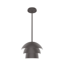 Montclair Light Works STGX480-57-L10 - Rosie 10 inch LED Stem Hung Pendant, Bronze Matte