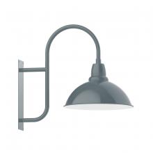 Montclair Light Works WMF109-40 - 18" Cafe shade, wall mount light, Slate Gray
