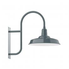 Montclair Light Works WMF185-40 - 18" Warehouse shade, wall mount light, Slate Gray