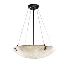 Justice Design Group CLD-9662-25-MBLK-F1-LED-5000 - 24" Pendant Bowl w/ Pair Cylindrical Finials