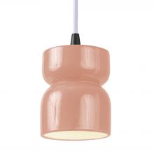 Justice Design Group CER-6500-BSH-MBLK-WTCD - Short Hourglass Pendant