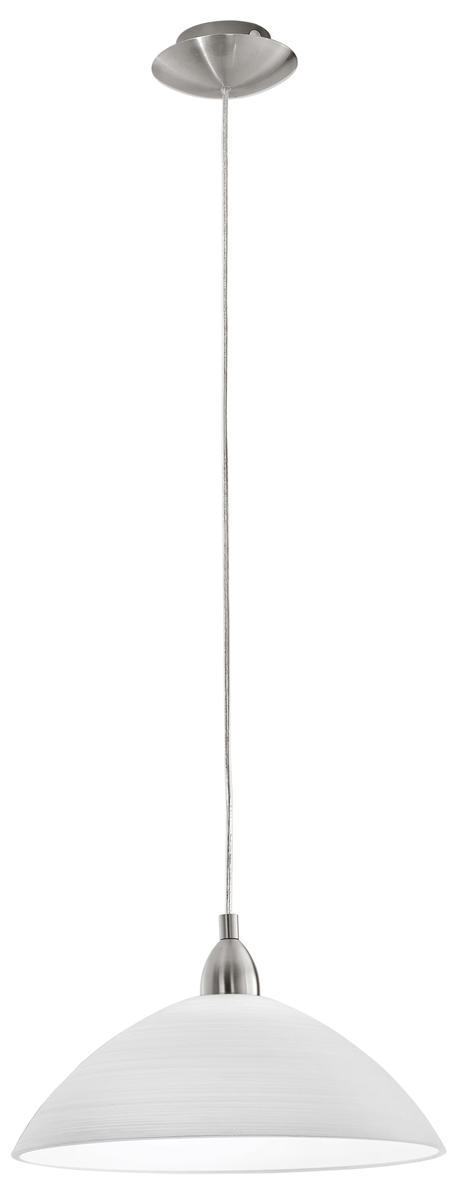 1 LT Pendant w/ Matte Nickel Finish & White Wiped Glass Shade