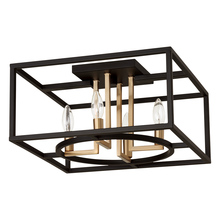 Eglo 204606A - Open frame ceiling light With a matte black and gold finish
