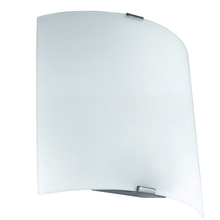 Eglo 94599A - 1 LT Integrated LED Wall Light w/ Silver Finish & White Glass Shade
