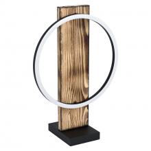Eglo 99457A - 1 LT Integrated LED Table Lamp w/ Brushed Pine Wood finish & Black Shade