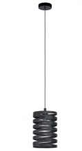 Eglo 99346A - 1 LT Pendant w/ Black Finish & Black Metal Spiral Shade