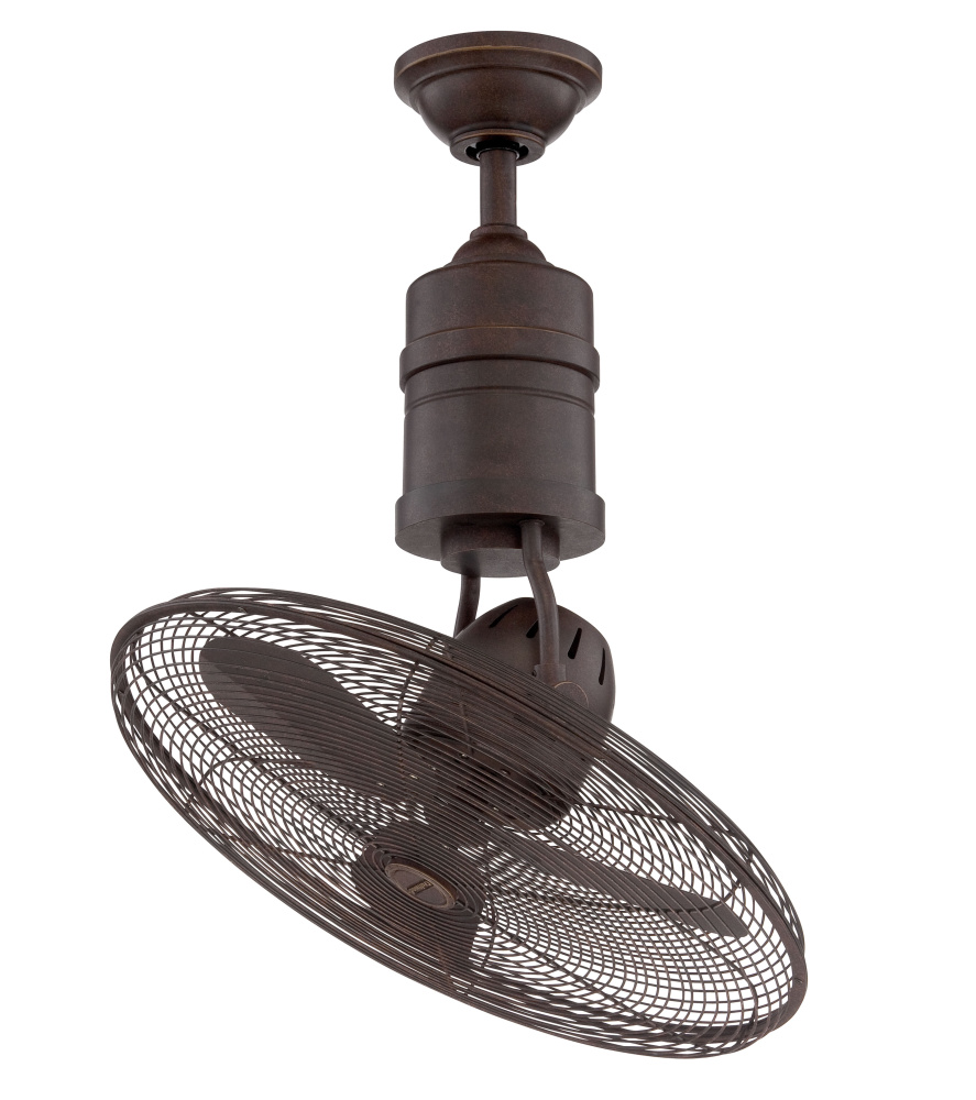 21" Rotating Cage Ceiling Fan, Damp Rated