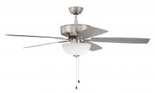 Craftmade P211BNK5-52BNGW - 52" Ceiling Fan w/Blades, White Frost Bowl LED
