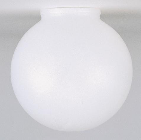 Poly Globe Shade; 8 inch Diameter; 4 inch Lip Fitter