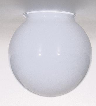 Opal White Glass Globe Shade; 5 inch Diameter; 3-1/4 inch Fitter