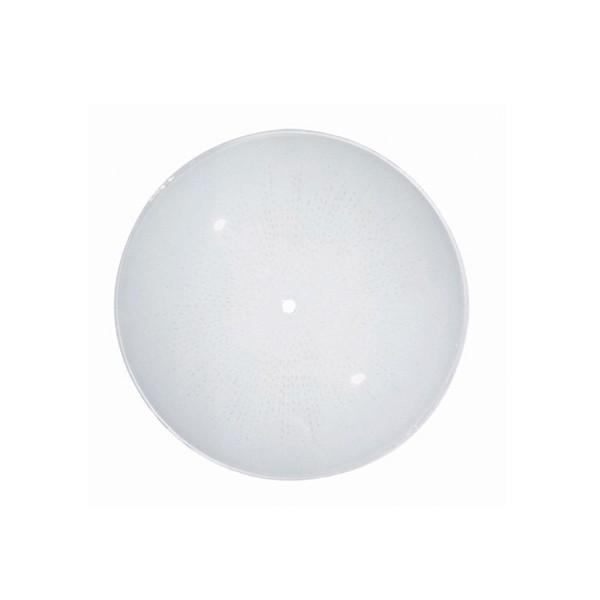 Deep Diffuser Shade; 17 inch Diameter; 2-1/2 inch Depth; Regular Bend Glass; White; Sunburst Pattern