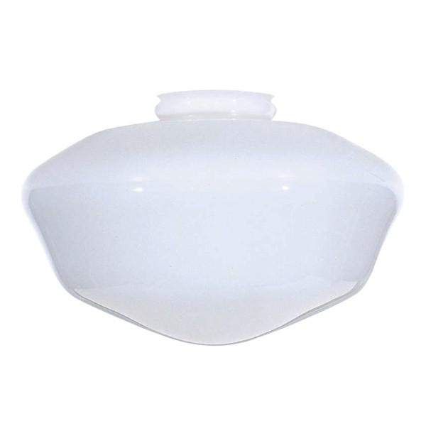 Blown Opal Schoolhouse Globe Shade; 12 inch Diameter; 6 inch Fitter; Schoolhouse Glass; White