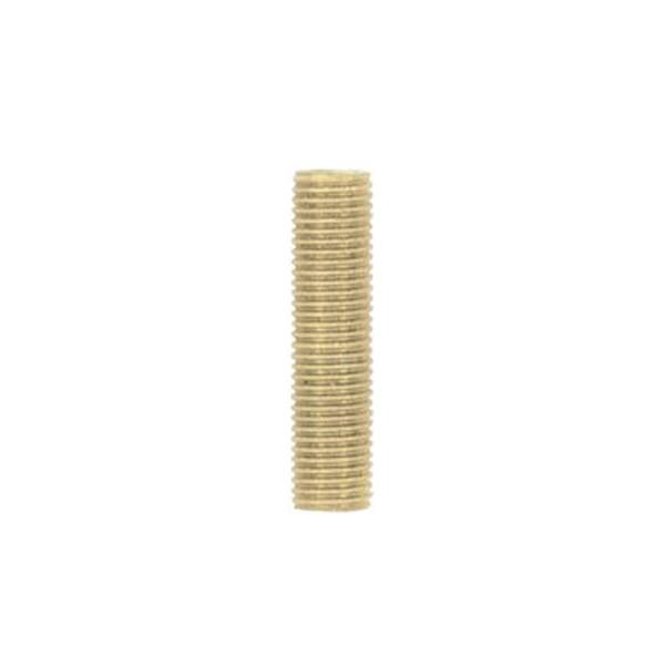 1/8 IP Steel Nipple; Yellow Zinc Plated; 4-1/2" Length; 3/8" Wide