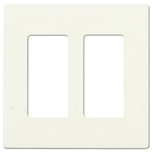 Wallplate For Dimmers And Sensors; 2-Gang; White Finish; Lutron