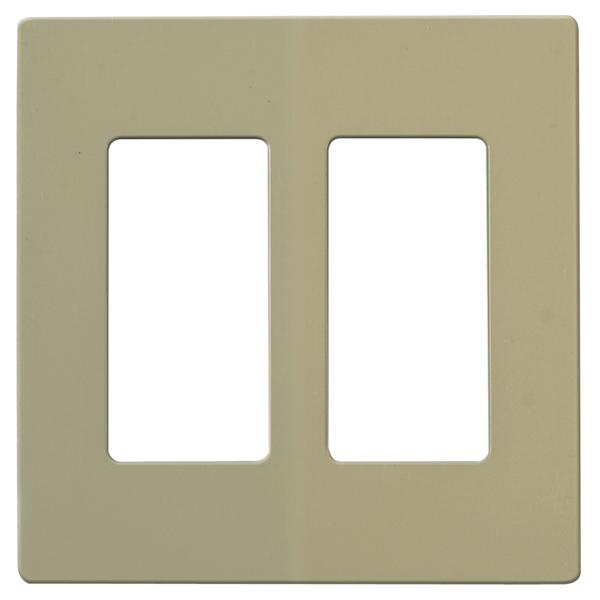 Wallplate For Dimmers And Sensors; 2-Gang; Ivory Finish; Lutron