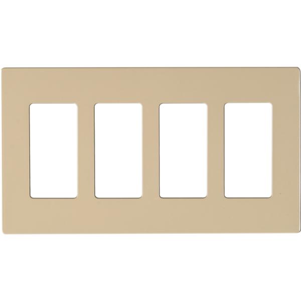Wallplate For Dimmers And Sensors; 4-Gang; Almond Finish; Lutron