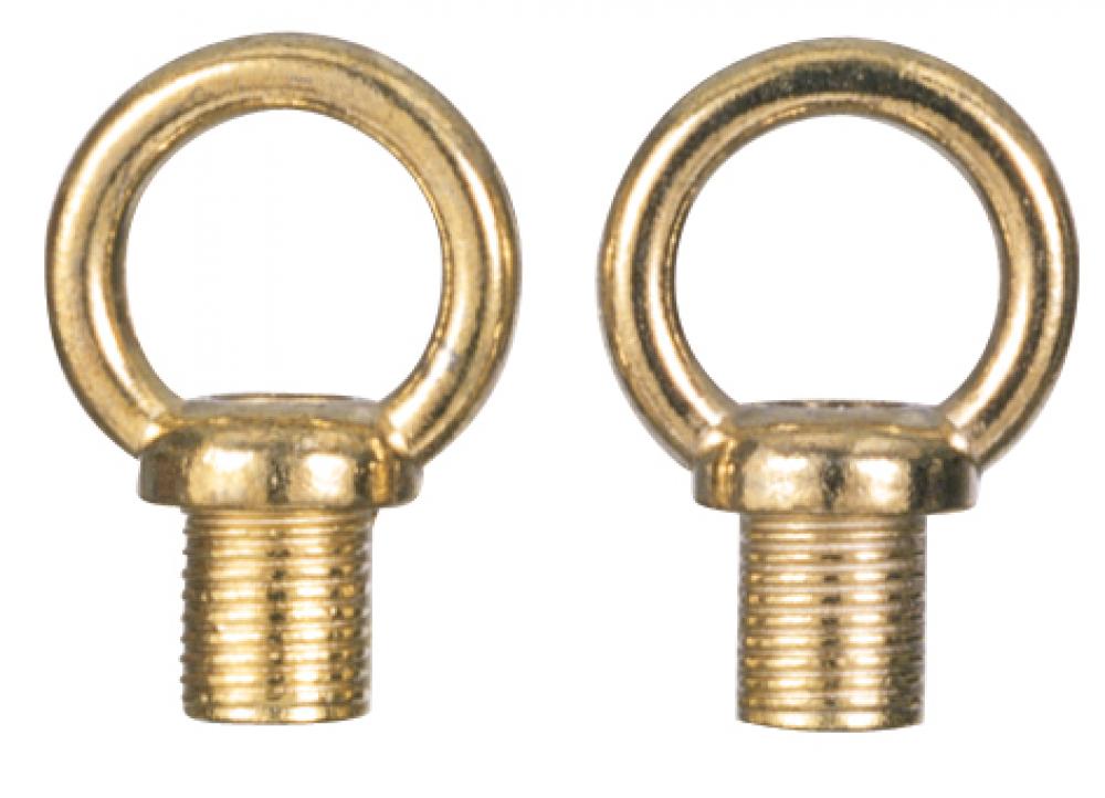 2 Male Loops; Brass Finish