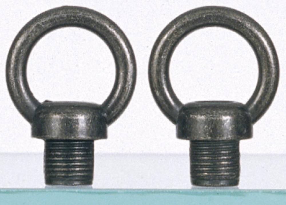 2 Male Loops; Black Finish