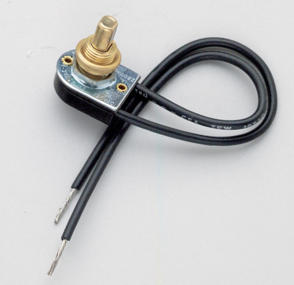 Push Switch; Brass Finish