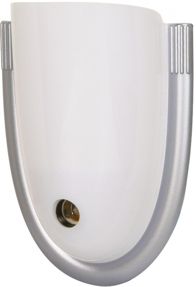 Night Light; Art Deco; Silver Finish; With Photo Cell