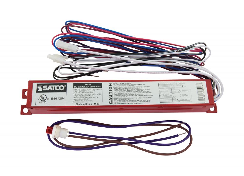 5 Watt LED Emergency Driver; 120-277 Volts