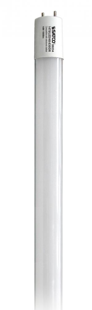 Discontinued - 14 Watt T8 LED; Medium bi-pin base; 3000K; 50000 Average rated hours; 1800 Lumens