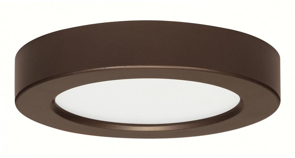 10.5 watt; 5.5" Flush Mount LED Fixture; 2700K; Round Shape; Bronze Finish; 120 volts