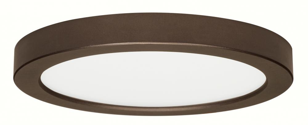 18.5 watt; 9" Flush Mount LED Fixture; 2700K; Round Shape; Bronze Finish; 120 volts