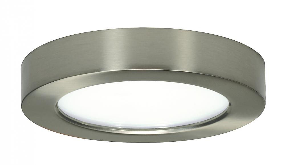 10.5 watt; 5" Flush Mount LED Fixture; 3000K; Round Shape; Brushed Nickel Finish; 120 volts