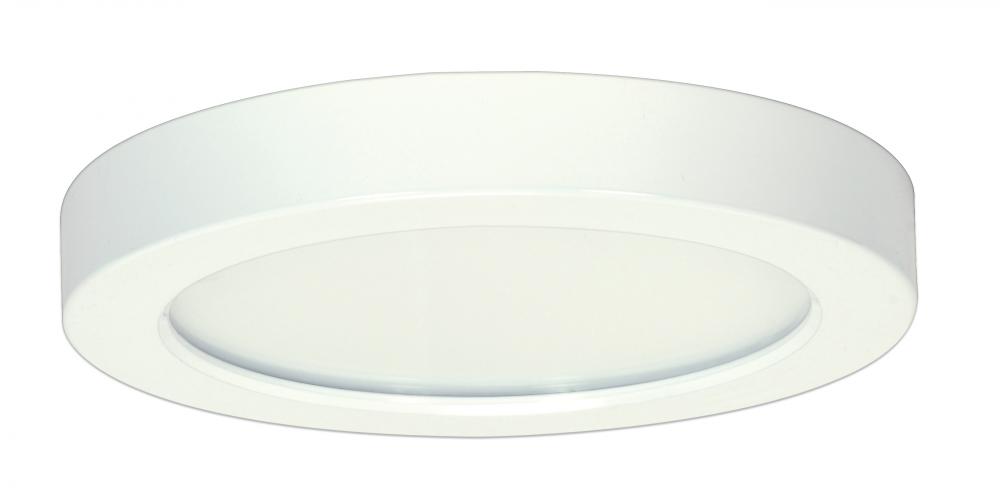 13.5 watt; 7" Flush Mount LED Fixture; 5000K; Round Shape; White Finish; 120 volts