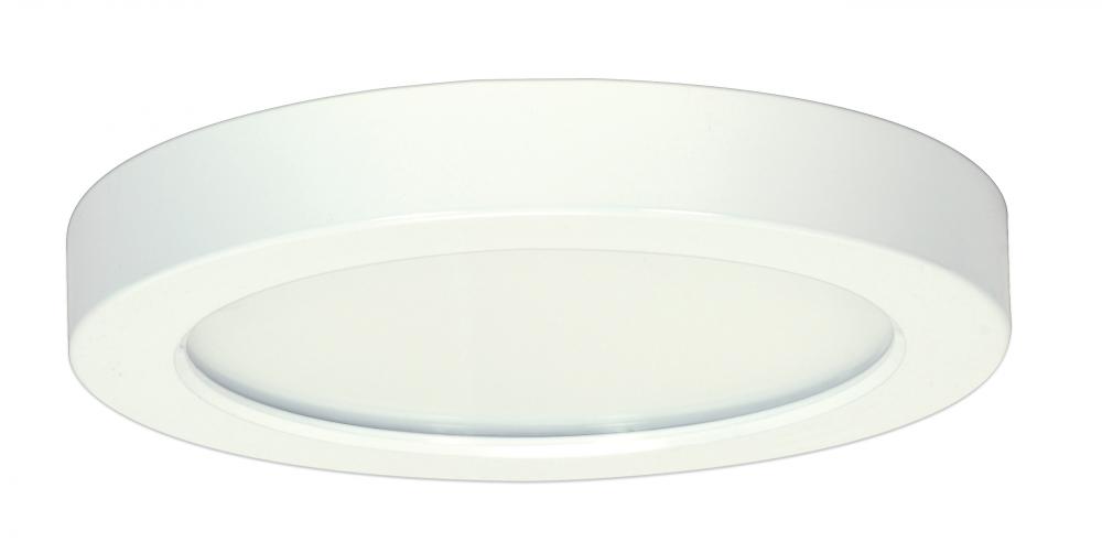 13.5 watt; 7" Flush Mount LED Fixture; 4000K; Round Shape; White Finish; 120 volts