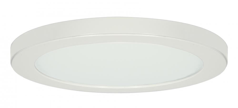 25 watt; 13" Flush Mount LED Fixture; 4000K; Round Shape; White Finish; 120 volts