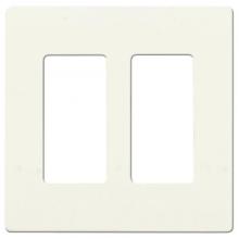 Satco Products Inc. 96/221 - Wallplate For Dimmers And Sensors; 2-Gang; White Finish; Lutron